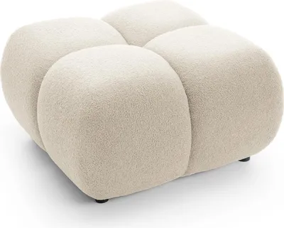 Produktbild von Masseno Sitzhocker DUCA Modern Polsterhocker Wohnzimmer Hocker Sitzpuff Fußhocker Beige