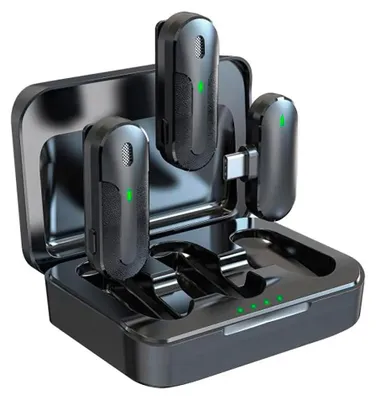 Obrázek produktu pro Technaxx TX-301, Klopový mikrofon, 15 m, Baterie, Přijímač s vysílačem bodypack, ABS (akrylonitril-butadien-styren), USB typu C