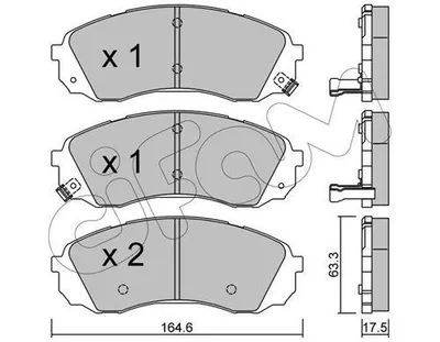 Produktbild von CIFAM Bremsbeläge Satz Vorne Bremsklötze für HYUNDAI H-1 Travel (TQ) 822-785-0