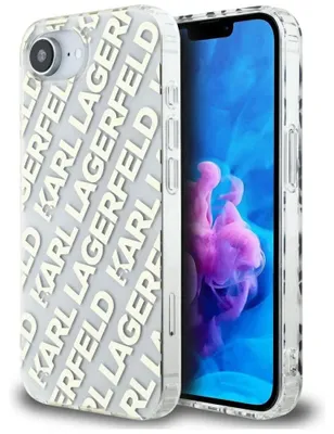 Produktbild von Karl Lagerfeld Repeat Logo Iphone 16e Gold Handyhülle One Size