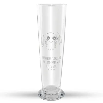 Produktbild von Mr. & Mrs. Panda Bierglas Spinne Agathe Sandwich - Transparent - Geschenk, Hunger, Lebensfreude, Alles Wird gut, Mr Mrs Weizenglas, Hungrig, Mut, Weizen Glas, Glück, Bier