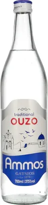 Produktbild von Ouzo Ammos 700ml 37,5% Gatsios griechischer milder Tresterbrand Trester Schnaps