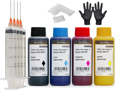 Produktbild von Druckertinten Set für Epson 405 Tintenpatronen, WF-3820, WF-4820, WF-7830 4x100ml