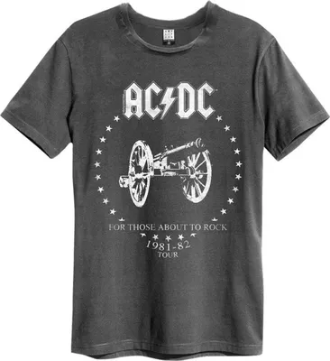 Image de Amplified - "For Those About To Rock" T-shirt pour homme/femme unie GD1379 (L) (Charbon de bois)