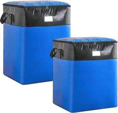 Produktbild von Unyqoos® Große, robuste Aufbewahrungstaschen mit Doppelreißverschluss für Kleidung & Umzug, Oxford-Gewebe, wasserabweisend, Etikettenfach, 2 Größen