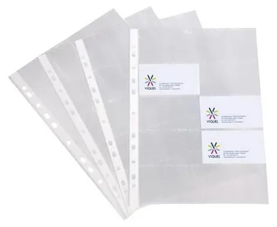 Produktbild von Viquel 116210 06, Transparent, Polypropylen (PP), 20 Karten, A4, 95 x 55 mm, 0,1 g