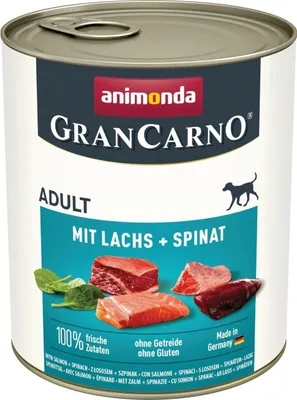 Produktbild von Animonda GranCarno Adult mit Lachs & Spinat - 800g