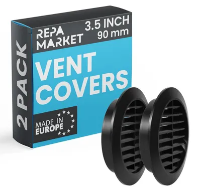 Immagine prodotto di Griglia di ventilazione griglia copertura ventilazione - Plastica - Nero - 90 mm - Set da 2
