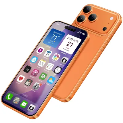 Immagine prodotto di Telefono giocattolo finto - Modello metallico - Replica 1:1 - Schermo arancione
