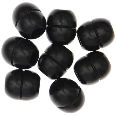 Produktbild von Rico Design 500227, Holz, Schwarz, Ovale Perle, 8 Stück(e)