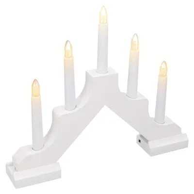 Immagine prodotto di JUMI Portacandele dell'Avvento con 5 LED, lanterna natalizia, timer, alimentato a batterie