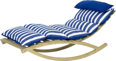 Produktbild von AMAZONAS Rocking Lounger Navy Schaukelliege inkl. Holzgestell und Kissen