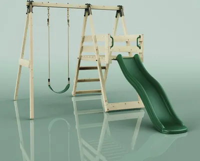 Produktbild von OutdoorToys Schaukel Orchidee aus Holz in Grün Dunkelgrün