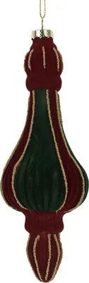 Immagine prodotto di Guaina natalizia Clayre & Eef Ø 6x17 cm in vetro rosso verde