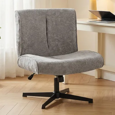 Productafbeelding van Draaibare fauteuil, fluwelen loungestoel met hoogteverstelling voor woonkamer of kantoor, grijs