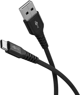 Zdjęcie produktu dla Goobay 74528, 3 m, USB C, USB A, USB 2.0, 0,48 Gbit/s, Czarny