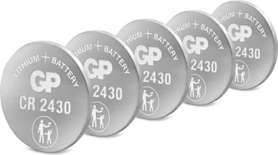 Produktbild von CR2430 GP Lithium Knopfzelle 3V 5 Stück