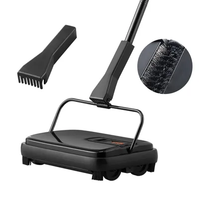 Obrázok produktu pre VEVOR zametač kobercov, ručný čistič podláh, 200 mm na čistenie kobercov a tvrdých podláh, odstraňovač srsti pre domáce zvieratá, hrebeň na odstraňovanie nečistôt / chlpov bez elektrického prúdu