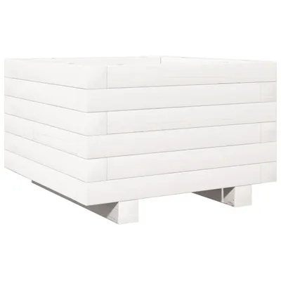 Produktbild von Pflanzkübel Weiß 40x40x26,5 cm Massivholz Kiefer