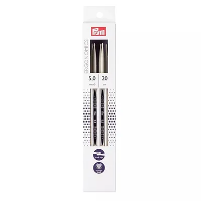 Produktbild von Prym 11942060, Doppelspitzen-Stricknadel, Weiß, Kunststoff, 200 mm, 5 mm, 5 Stück(e)