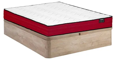 Produktbild von Set 160 x 200 cm Bettkasten-Lattenrost - Natur hell + Taschenfederkernmatratze 20 cm - JUBIA von YSMÉE