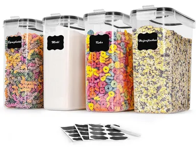 Obrázok produktu pre Omgoods – Súprava 4 úložných boxov s vzduchotesným vekom, objem 4 litre