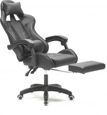 Produktbild von Gaming Stuhl Cyclone mit Fußstütze - Bürostuhl - Racing Gaming Stuhl - schwarz