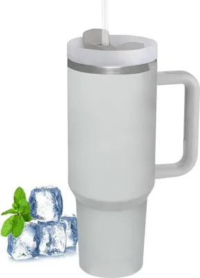 Produktbild von Doppelwandige Thermobeker 1180ml grau für unterwegs