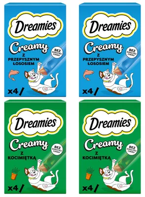 Zdjęcie produktu dla Dreamies Creamy 16x10g Kremowy Przysmak Dla Kotów Mix Smaków