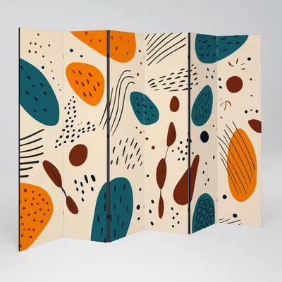 Produktbild von SpaceRebels Paravent Raumteiler - 6-teilig Raumtrenner, Druck 1-Seite - Raumtrenner - Trennwand Wohnung - Room Divider - Spanische Wand Deko Modern Sichtschutz