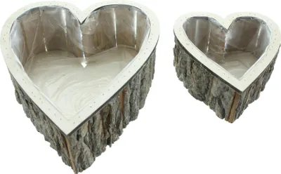 Produktbild von ohne Marke Pflanzer Herz" 2er-Set kiesel I OneSize"
