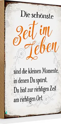 Produktbild von Holzschild Spruch 20x30cm die schönste Zeit im Leben sind
