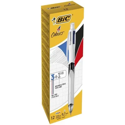Image de BIC 4Colours Nero, Blu, Verde, Rosso Penna a sfera retrattile a clip 12 pz