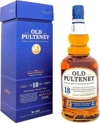 Produktbild von Old Pulteney 18 Years + Box 700ml 46% Vol.