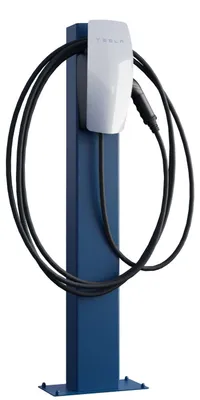 Produktbild von Tesla Wallbox Standfuß VoltStand mit Bodenplatte Blau