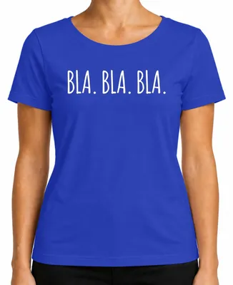 Imagen del producto de Camiseta para mujer, color azul, talla M, con un divertido eslogan, ironía y humor. Ideal como regalo o para expresar una opinión