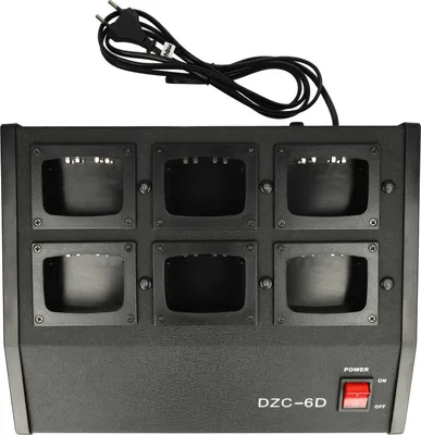 Produktbild von vhbw 6-fach Ladegerät kompatibel mit Motorola PRO5450, PRO5550, PRO5150, PRO5350, PRO5750, PR860 Funkgerät-Akkus - Ladestation, 9,6 V, 0.4 - 0.8 A