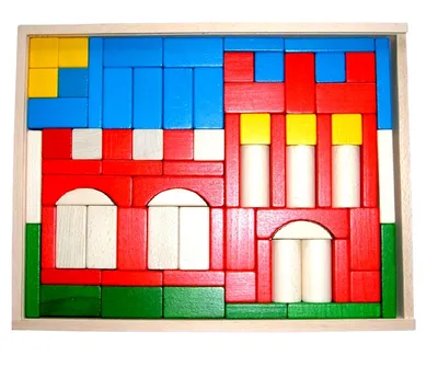Produktbild von Ebert 205432 Baukasten Burg  Holzbausteine