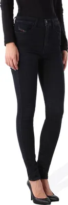Produktbild von Diesel Skinzee-High 0846N Stretch Damen Jeans Hose Skinny  Schwarz
