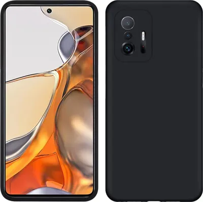 Produktbild von Xiaomi 11T / 11T Pro Hülle, Flüssig Silikon Weich Gummi Schutzhülle für Xiaomi 11T / 11T Pro 5G Black