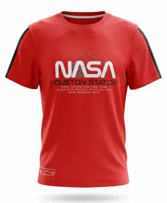 Produktbild von NASA Space Center Kinder Jungen kurzarm T-Shirt Shirt 104-128 100% Baumwolle - Rot