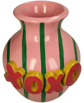 Productafbeelding van HD Collectie Vaas XOXO, polyresin, meerkleurig, 18x19x22 cm