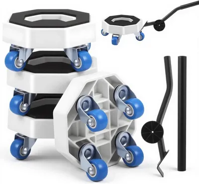 Image de Roulettes de meubles - Roulettes de transport pour meubles - Roues pivotantes à 360° - Capacité de charge jusqu'à 400 kg