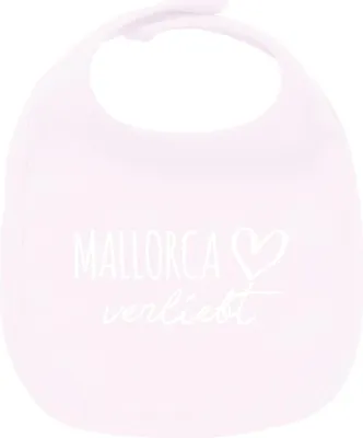 Produktbild von Huuraa Unisex Babylatz Mallorca verliebt Geschenk Babypink  Baumwolle Mallorca Mitbringsel