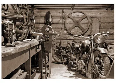 Obrázok produktu pre Fototapeta - Vintage Garage 375x250cm - Netkaná textília