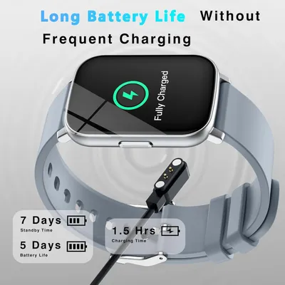 Produktbild von PYRODUM Smartwatch Herren Damen 1.65 Inch Fitnessuhr IP68 Wasserdicht mit 24 Sportmodi Herzfrequenz SpO2 Schlaftracking Schrittzähler Bluetooth
