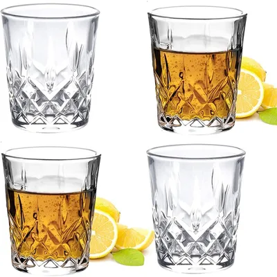 Image de Verres à schnaps, 60 ml, verre sans plomb, fond épais, 4 pièces, transparent