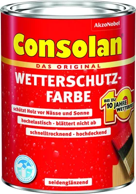 Produktbild von Consolan Wetterschutz-Farbe 0,75 L weiß