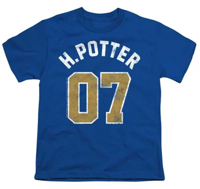 Immagine prodotto di Magia di Harry Potter - T-shirt "Potter Jersey" per bambini, taglia 152-158, colore blu reale (TV36739)