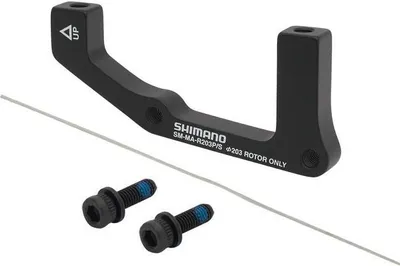 Produktbild von Shimano IS/PM Scheibenadapter hinten 203mm schwarz ISMMAR203PSA